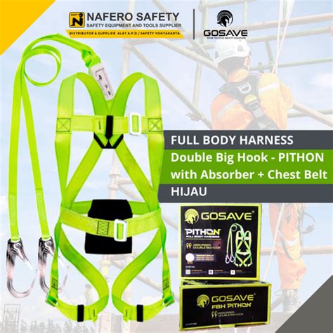 Jual Full Body Harness Absorber Double Big Hook Phiton Bersertifikat