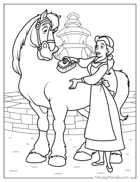 24 Belle Coloring Pages Free Pdf Printables