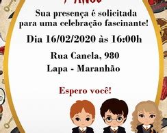 Convite Digital Harry Potter No Elo7 Design Party 1362B0F