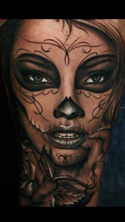 Pin By Naty On Tattoo Best 3d Tattoos Skull Girl Tattoo Face Tattoos