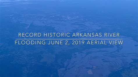 Historic Record Breaking Flooding In Eastern Oklahoma And Along The Arkansas River Aerial View