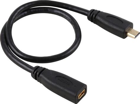 30 Cm 1080P Micro HDMI Vrouw Naar Male Vergulde Connectoradapterkabel