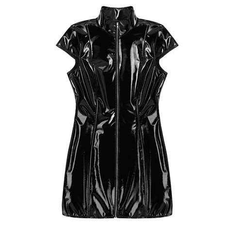 Вечерние платья из латекса, женские сексуальные платья из ПВХ кожи ...