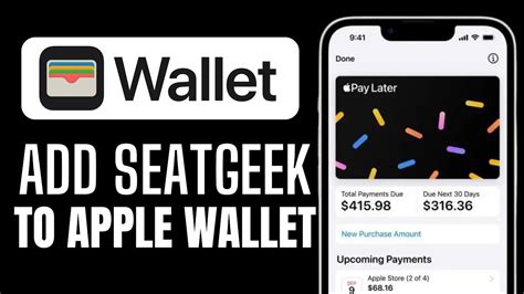 HOW TO ADD SEATGEEK TICKETS TO APPLE WALLET 2024 YouTube