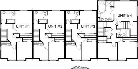 Upper Floor Plan 2 for 4 plex plans, fourplex with owners unit ...