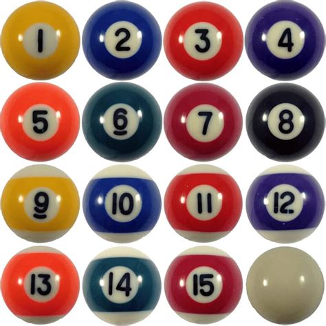 Single Pool Table Balls