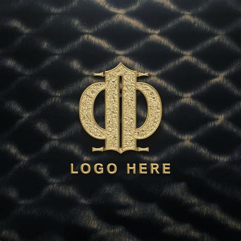 Premium Photo | A black and gold logo for the company logo