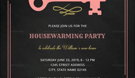 Housewarming Invitation Email Template Chalkboard Housewarming Invitation Design Template In