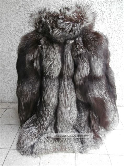 Silberfuchs Pelzmantel Pelzjacke Silberfuchsmantel Silver Fox Fur Coat