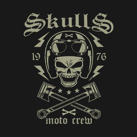 Skulls Moto Crew Motorcycle Club Hoodie Teepublic