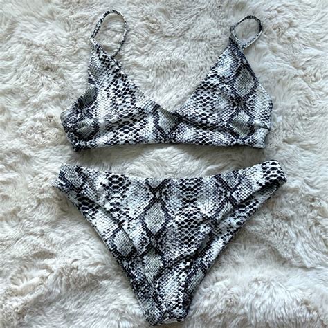 Zaful Swim Snake Print Bikini Poshmark