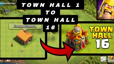 Evolution Of Town Halls From Th1 To Th16 Clash Of Clans Town Hall