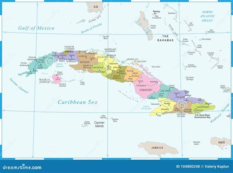 Cuba Detailed Map And Flag. Cuba On World Map Vector Illustration ...