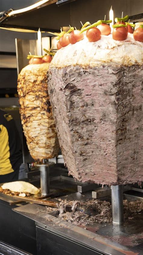 Traditional Turkish Food Doner Kebab In A Street Close Up Stock Image Image Of Cuisine