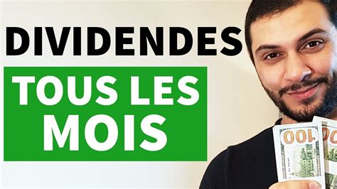 Les 7 meilleures actions à dividende MENSUEL YouTube