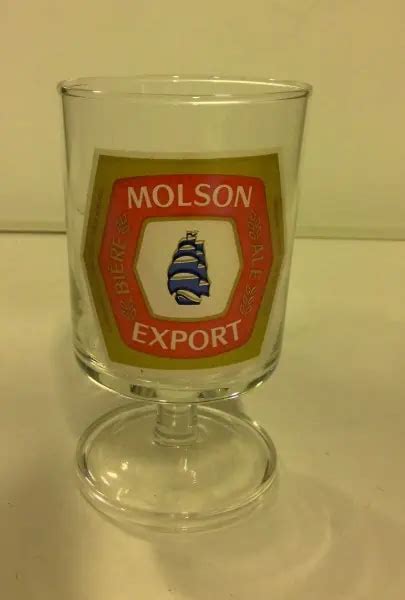 Vintage Molson Export Stemmed Beer Glass Hein Ventures Inc