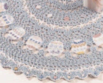 Vintage Crochet Pattern Lacy Easter Egg Table Topper 32 Etsy