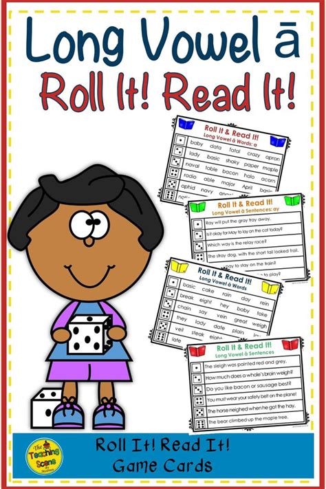 Long Vowel ā Roll It And Read It Words And Sentences Game Cards