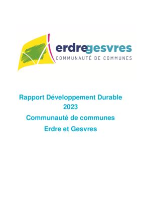 Rapport Annuel D Veloppement Durable Communaut De Communes D Erdre