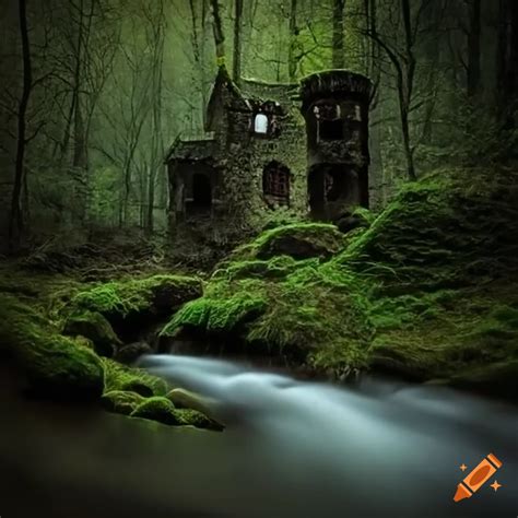 Spooky Castle In A Dark Jungle On Craiyon