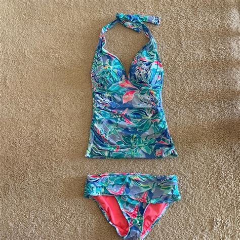 Lilly Pulitzer Swim Nwot Lilly Tankini Set With Sarong Style Bottom