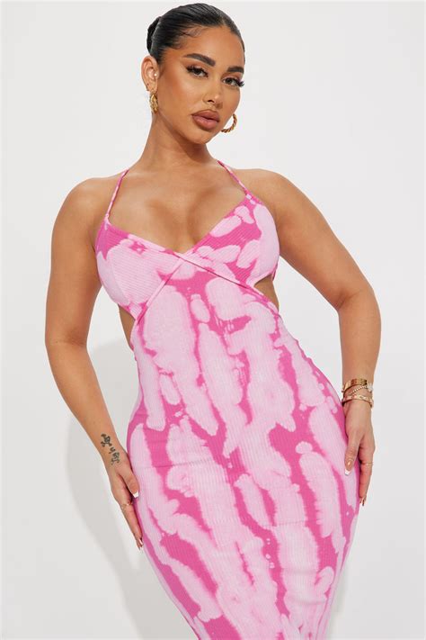 Colorant Slur Midi Dress Pink Fashion Nova Dresses Fashion Nova