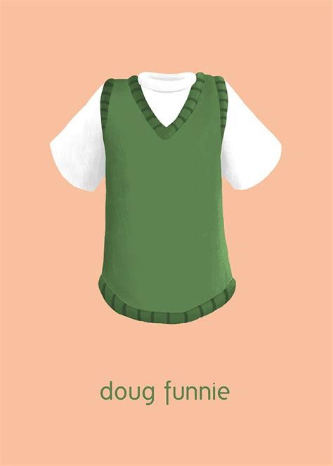 Doug Funnie T Shirt And Vest Illustration Doug Art Print Etsy