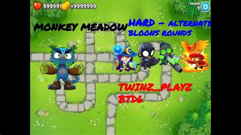 Bloons TD6 Monkey Meadow Hard Alternate Bloon Rounds YouTube