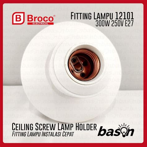 Jual BROCO Gracio 12101 Ceiling Lamp Holder E27 Rumah Lampu Plafon