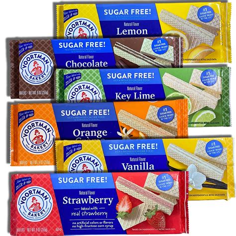 Sugar Wafers By Voortman 9 Ounce 6 Unique Flavors Chocolate Lemon Orange Key Lime