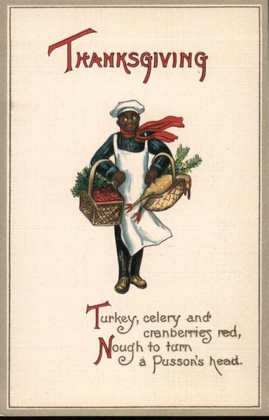 Thanksgiving Food Poem Blacks Postcard