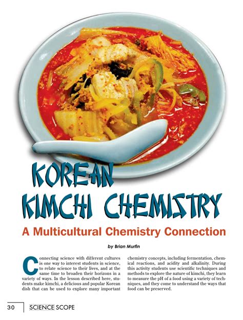 (PDF) Korean Kimchi Chemistry