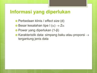 Cara Menghitung Besar Sampel Statistik Ppt