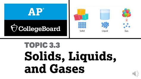 33 Solids Liquids And Gases College Board Ap Chemistry Youtube