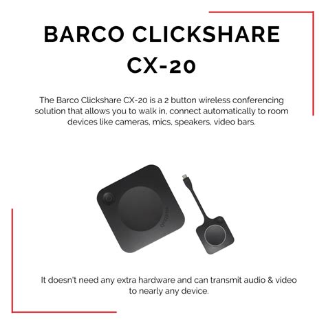 Barco Clickshare Cx 20 Setup