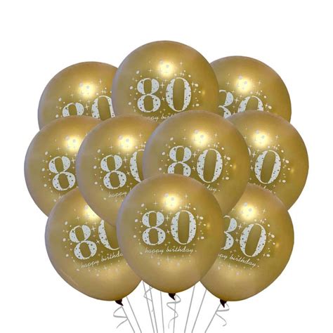 80th Happy Birthday Balloons 12 80th Birthday Balloons Eighty Party