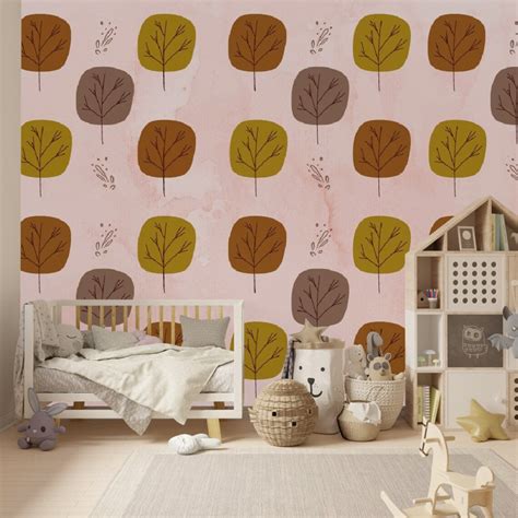 Pink Forest Wallpaper - Etsy