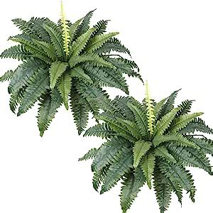 Amazon Dremisland Artificial Ferns For Outdoors Set Of 2 Bouquets