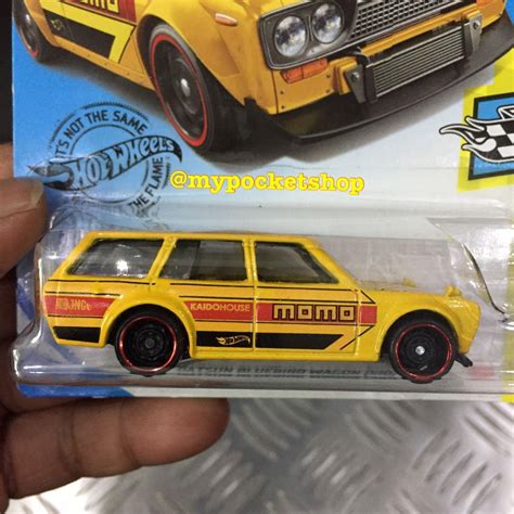 Hot Wheels DATSUN BLUEBIRD WAGON 510 Yellow W MOMO Livery 2020