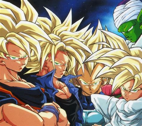 SSJ Goku Future Trunks Vegeta Gohan And Piccolo Piccolo Dragon