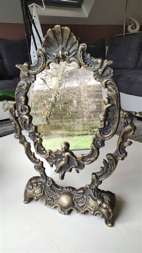 Ancien Miroir De Table Psych Pivotant Style Baroque Ann Es En