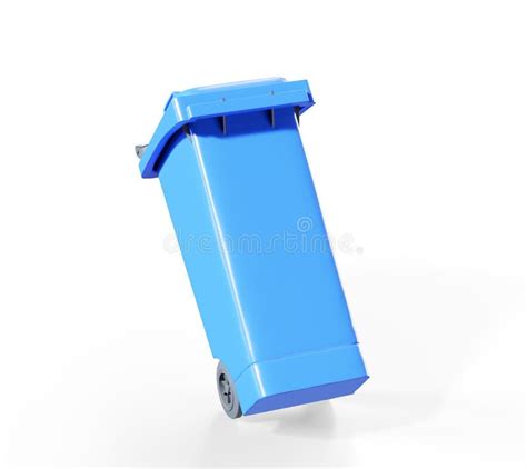 Recycling Bin With Recycling Symbol D Render Stock Illustration