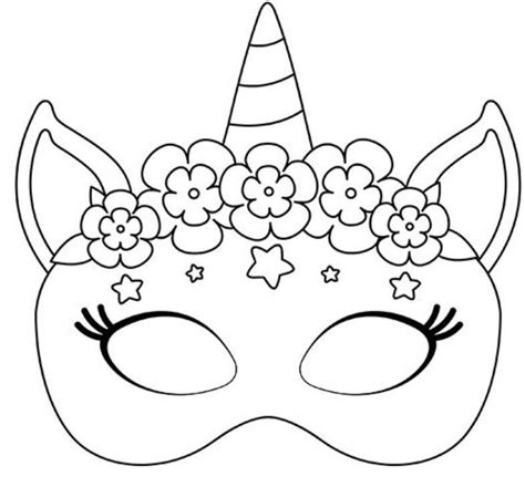 Unicorn Masker Unicorn Crafts Coloring Mask Fall Paper Crafts