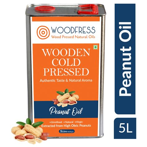 Woodfress Wooden Cold Pressed Groundnut Sunflower Oil