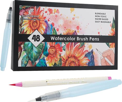 Amazon Maikedepot Watercolor Brush Pens Set Of Real Brush