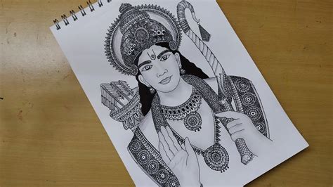 How To Draw Mandala Art Of Lord Sri Ram Happy Rama Navami Zentangle