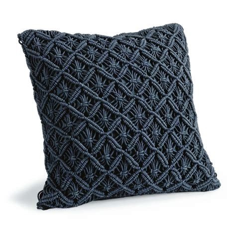 Daisy Macrame Pillow Blue Macrame Patterns Pillows Decorative Pillows