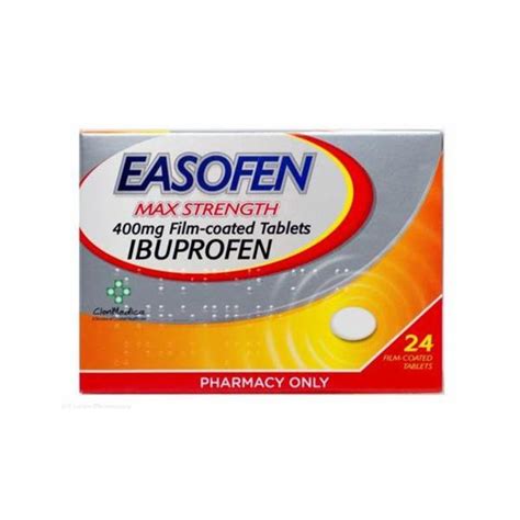 Easofen Maximum Strength 400mg Ibuprofen 24 Tablets