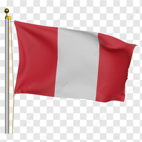 Peru Flag Waving With Pole Peru Flag Waving With Pole Transparent