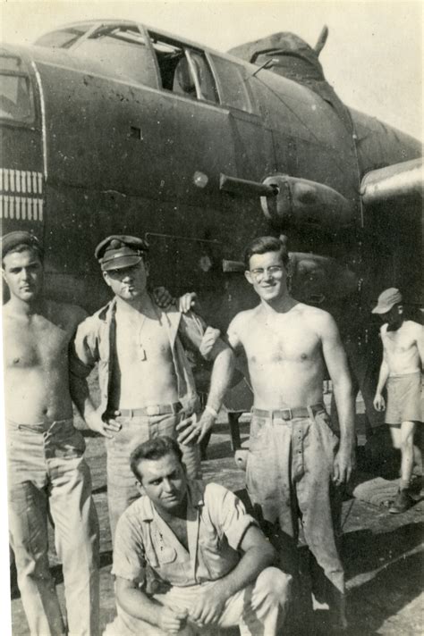 Crew members and B-25 bomber, location unknown, 1943-45 | The Digital ...